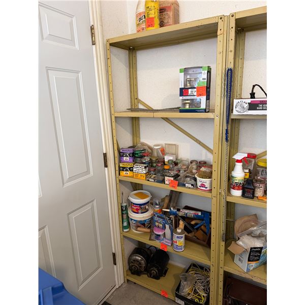 Shelf contents not included 30 inches wide 12 inches deep 73 inches tall