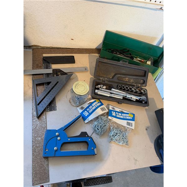 Pegboard hooks, sockets solder item squares, et
