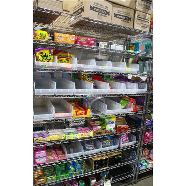LARGE LOT OF ASSORTED CANDY AND GUM INCLUDES