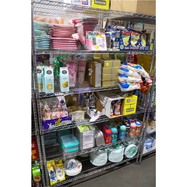 LARGE LOT OF ASSORTED PARTY SUPPLIES, COTTON CANDY