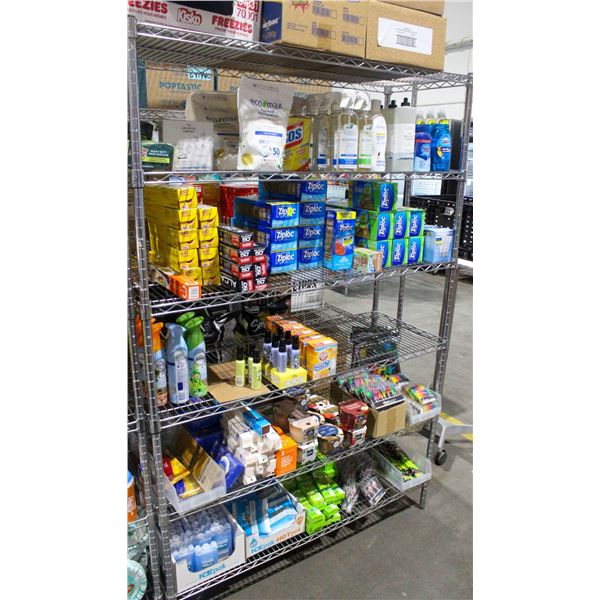 LARGE LOT OF ASSORTED INCLUDES ZIPLOCKS, CLEANING