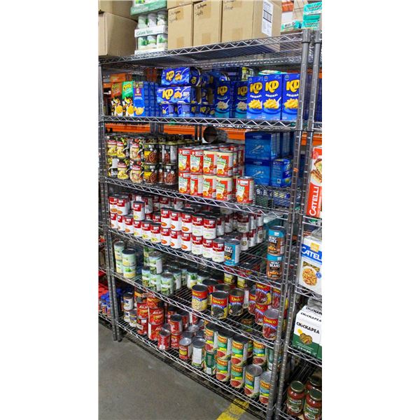 LARGE LOT OF CANNED GOODS AND KRAFT DINNERS INCL