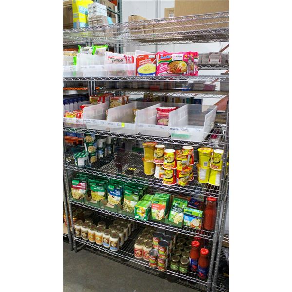 LARGE LOT OF ASSORTED NOODLES AND SAUCES,