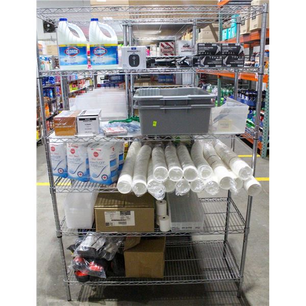 LARGE LOT OF MISCELLEOUS INCLUDES CLOROX, ICING