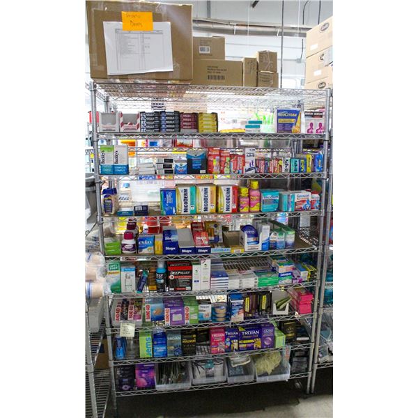 LARGE LOT OF DRUG STORE GOODS INCLUDES HALLS