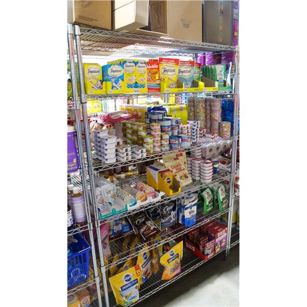 LARGE LOT OF ASSORTED PET TREATS AND FOOD