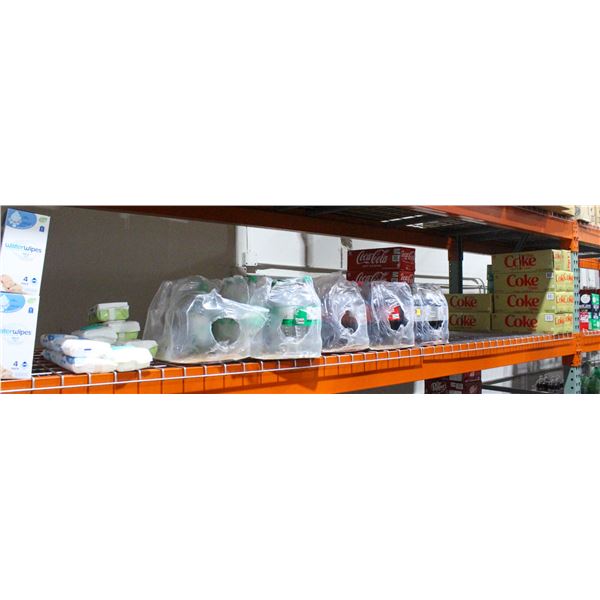 LARGE LOT OF ASSORTED POP BOTTLES AND BABY WIPES