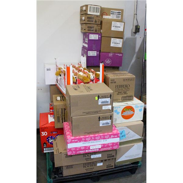 PALLET OF CHOCOLATES CANDIES AND MORE