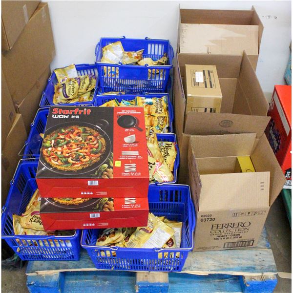 PALLET OF WERTHERS CANDIES, FERRERO ROCHERS