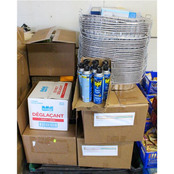PALLET OF BOARDGAMES, COOKING TINS AND MORE