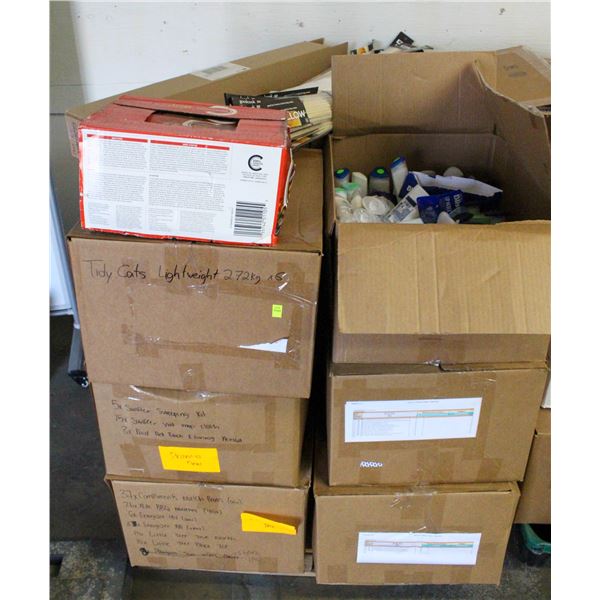 PALLET OF CLEANERS, BODY WASHES, SWIFFERS AND