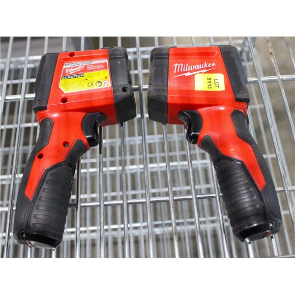 LOT OF TWO MILWAUKEE INFRARED THERMOMETERS