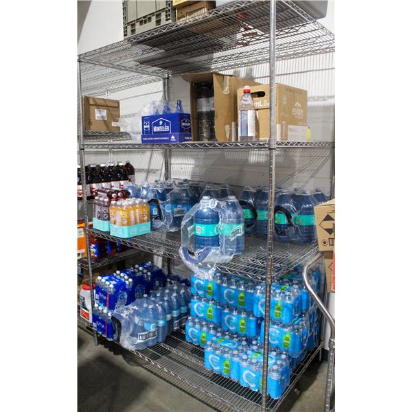 LARGE LOT OF ASSORTED WATER AND SPARKLING WATER