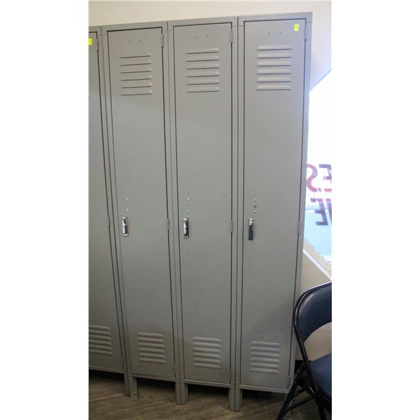 BANK OF THREE 6FT LOCKERS