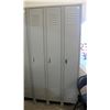 Image 1 : BANK OF THREE 6FT LOCKERS