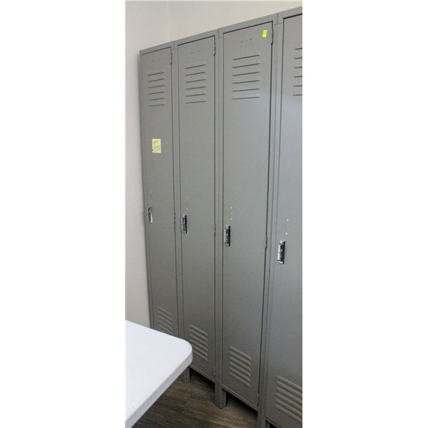 BANK OF THREE 6FT LOCKERS
