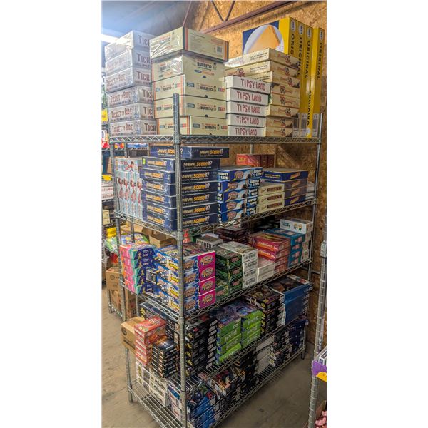 LARGE LOT OF ASSORTED BOARDGAMES INCLUDES TICKET