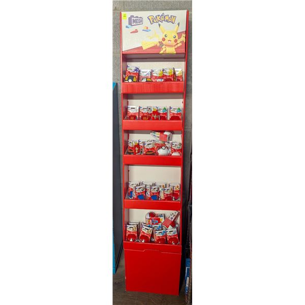 MEGA POKEMON DISPLAY RACK WITH COLLECTOR POKEBALLS