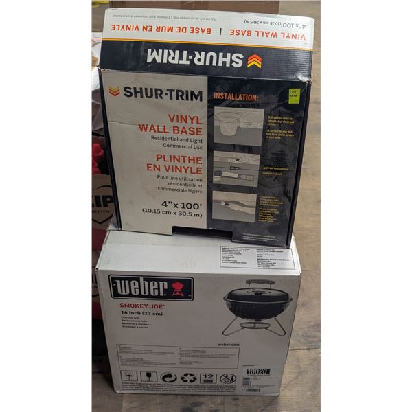 WEBER SMOKEY JOE 14" CHARCOAL GRILL SOLD W VINYL