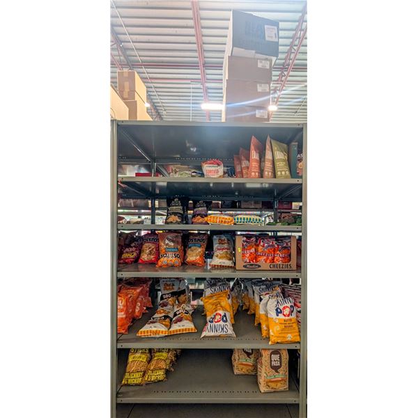 LARGE LOT OF CHIPS INCLUDES CHEEZIES, OLD DUTCH,