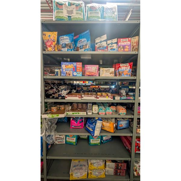 LARGE LOT OF CAT AND DOG FOOD AND TREATS INCLUDES