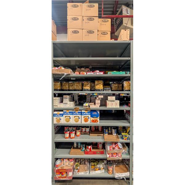 LARGE LOT OF PASTA AND CANNED GOODS INCLUDES