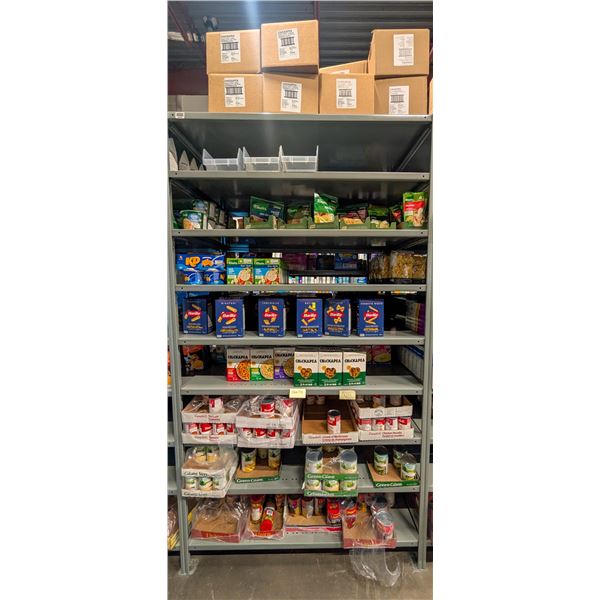 LARGE LOT OF CANNED GOODS, PASTA AND KNORR SAUCES
