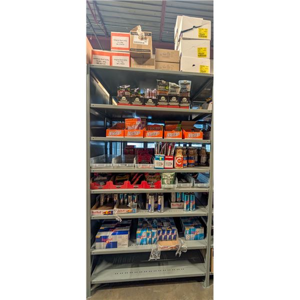 LARGE LOT OF ASSORTED BEEF JERKY, SALAMI STICKS,