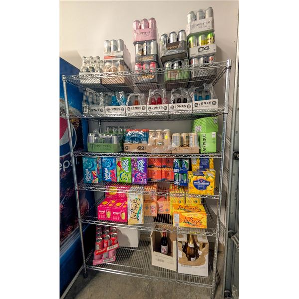 LARGE LOT OF DRINKS INCLUDES NON ALCOHOLIC WINE