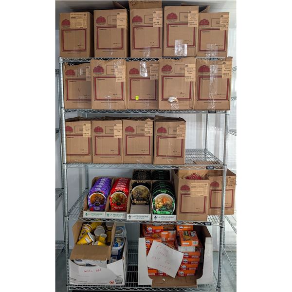 LARGE LOT OF FROZEN FOODS INCLUDES LA PRESSERIE