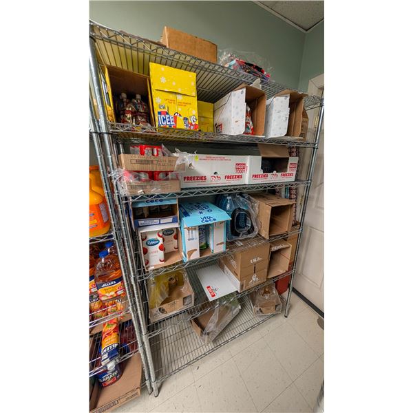 LARGE LOT OF FREEZIES, ICE POPS, JUICE AND MORE.