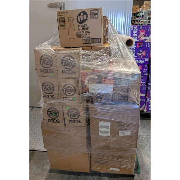 PALLET OF MISCELLANEOUS INCLUDES TIDE PODS, FRITO