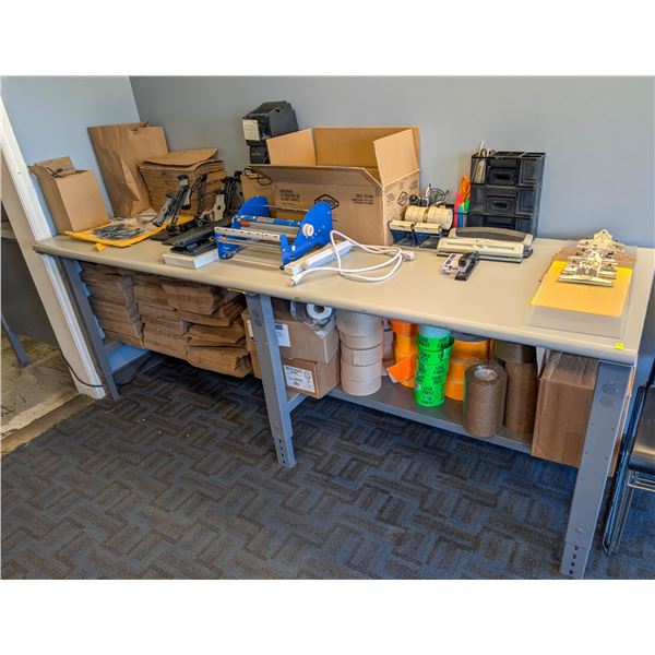 SHIPPERS DESK WITH CONTENTS INCLUDES TAPE