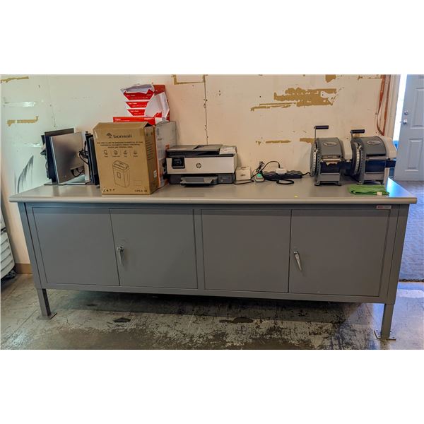 SHIPPING DESK WITH CONTENTS INCLUDES WATER