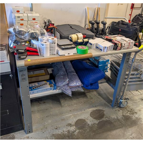 ULINE WORKSTATION WITH CONTENTS INCLUDES SCANNERS