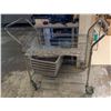 Image 1 : ROLLING INDUSTRIAL INVENTORY CART WITH BINS