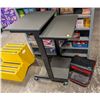 Image 1 : HEIGHT ADJUSTABLE ROLLING WORK STATION SOLD WITH