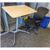 Image 1 : HEIGHT ADJUSTABLE WORK STATION WITH OFFICE CHAIR