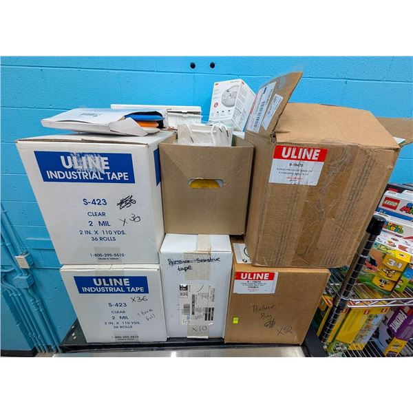LARGE LOT OF ULINE INDUSTRIAL SHIPPING MATERIALS