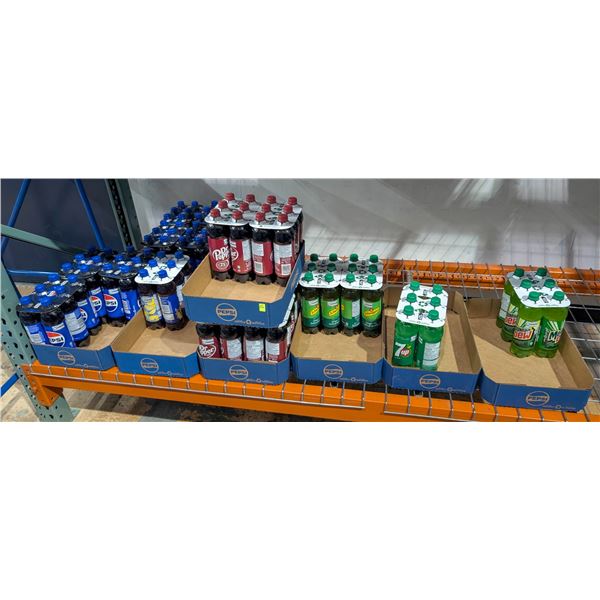 LARGE LOT OF 1L BOTTLES OF POP INCLUDES PEPSI