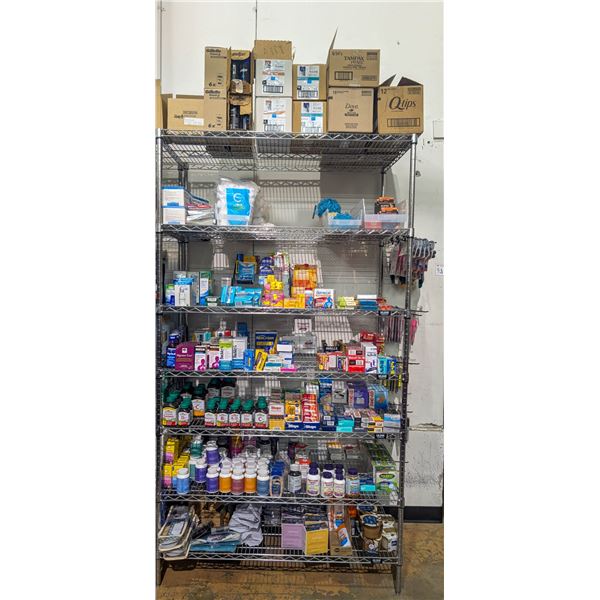 LARGE LOT OF DRUG STORE GOODS INCLUDES DOVE BEAUTY
