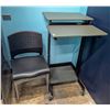 Image 1 : STANDING WORK STATION SOLD WITH 2 HARDBACK CHAIRS