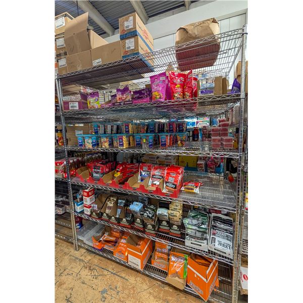 LARGE LOT OF CANDY AND BEEF JERKY INCLUDES CHOCO