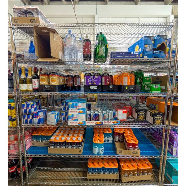 LARGE LOT OF BEVERAGES INCLUDES G2, MOLSON EXEL,
