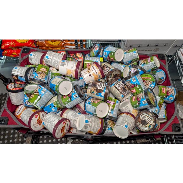 LARGE LOT OF BEN AND JERRY'S AND HAAGEN DAZS