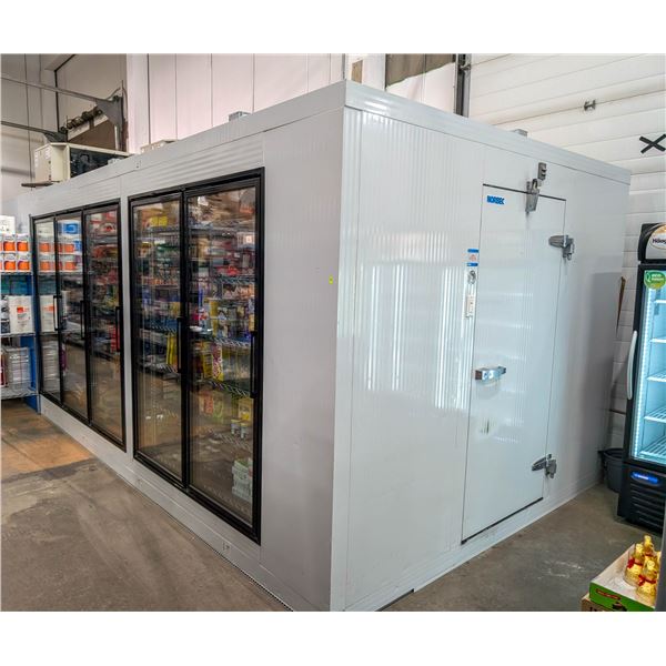 NORBEC WALK-IN FREEZER WITH 5 DISPLAY DOORS SOLD W