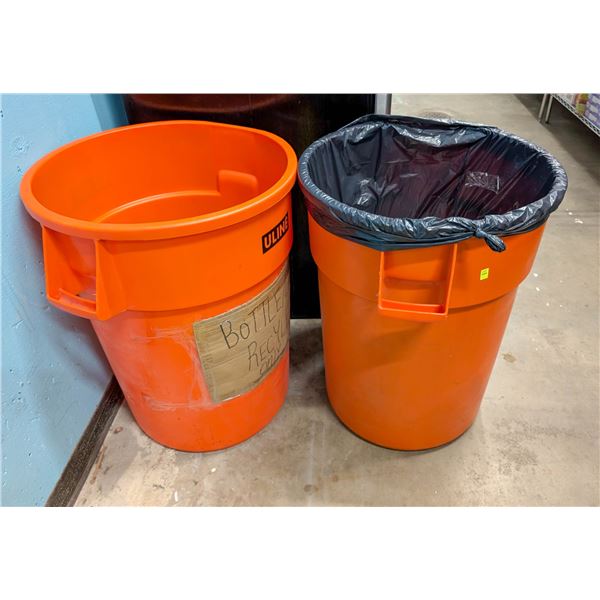 LOT OF 2 ULINE GARBAGE BINS