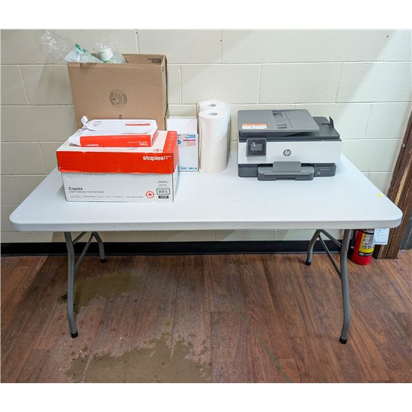 FOLDING WORK TABLE WITH PRINTER