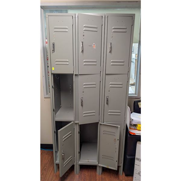 BANK OF 9 LOCKERS
