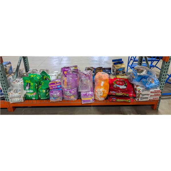 LARGE LOT OF CAT AND DOG FOOD AND CAT LITTER